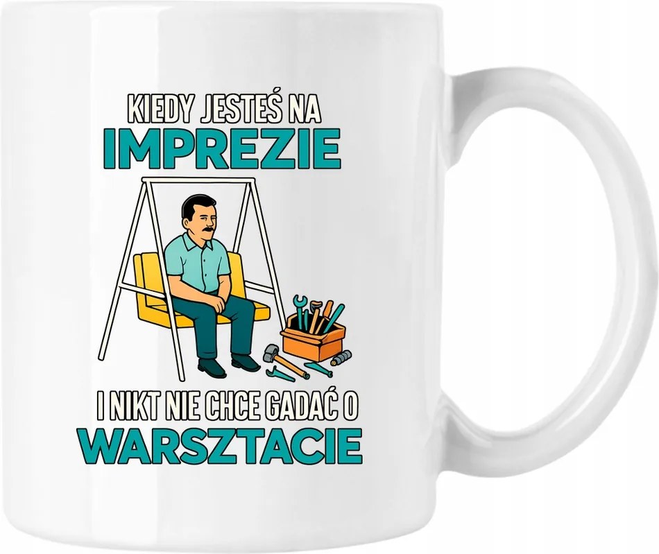 Szomorú Bögre Szerelő Party Fehér 330ml