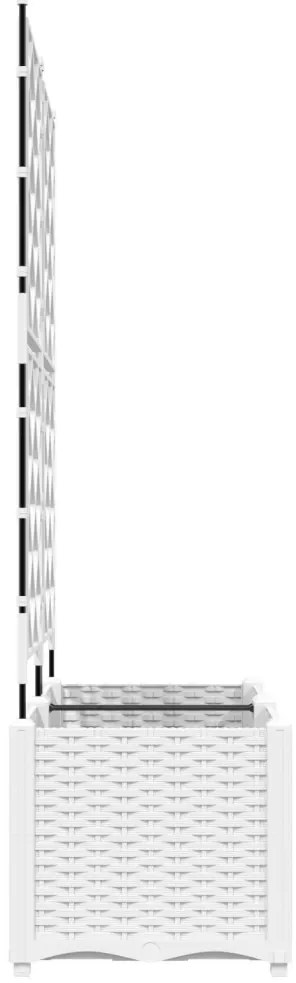 rácsos kert cserép 2 db Fehér 80x40x143 cm