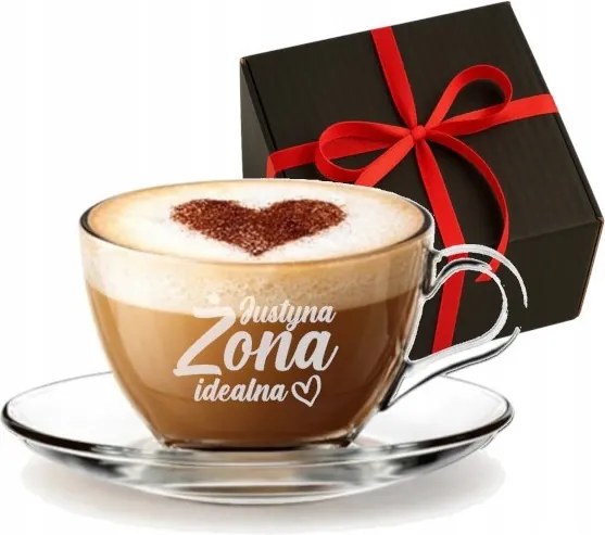 Kávéscsésze Gravírozással Ajándék Nőnap Születésnap Dobozban 215ml