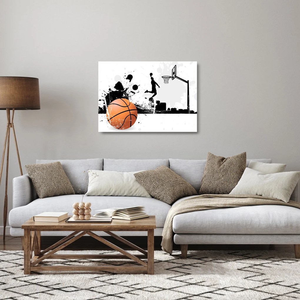 Kép - Kosárlabdázó (üvegen) (70x50 cm)