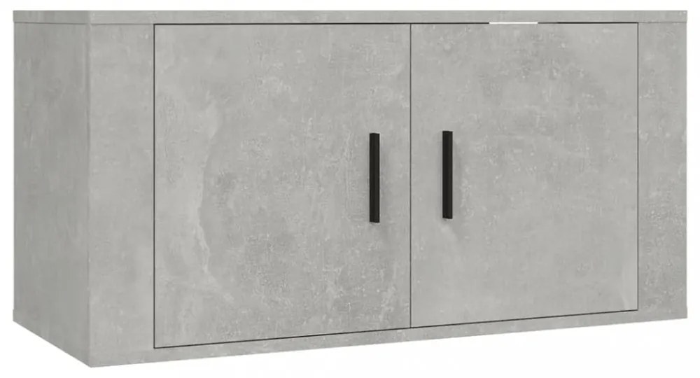 2 db betonszürke fali TV-szekrény 80 x 34,5 x 40 cm