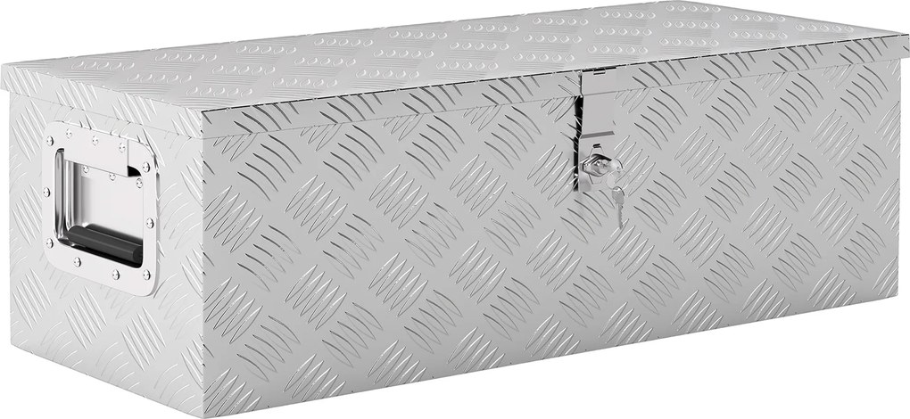 HOMCOM 76 x 33 x 25 cm-es Eszköztároló Doboz - Alumínium Szállító Doboz | Aosom