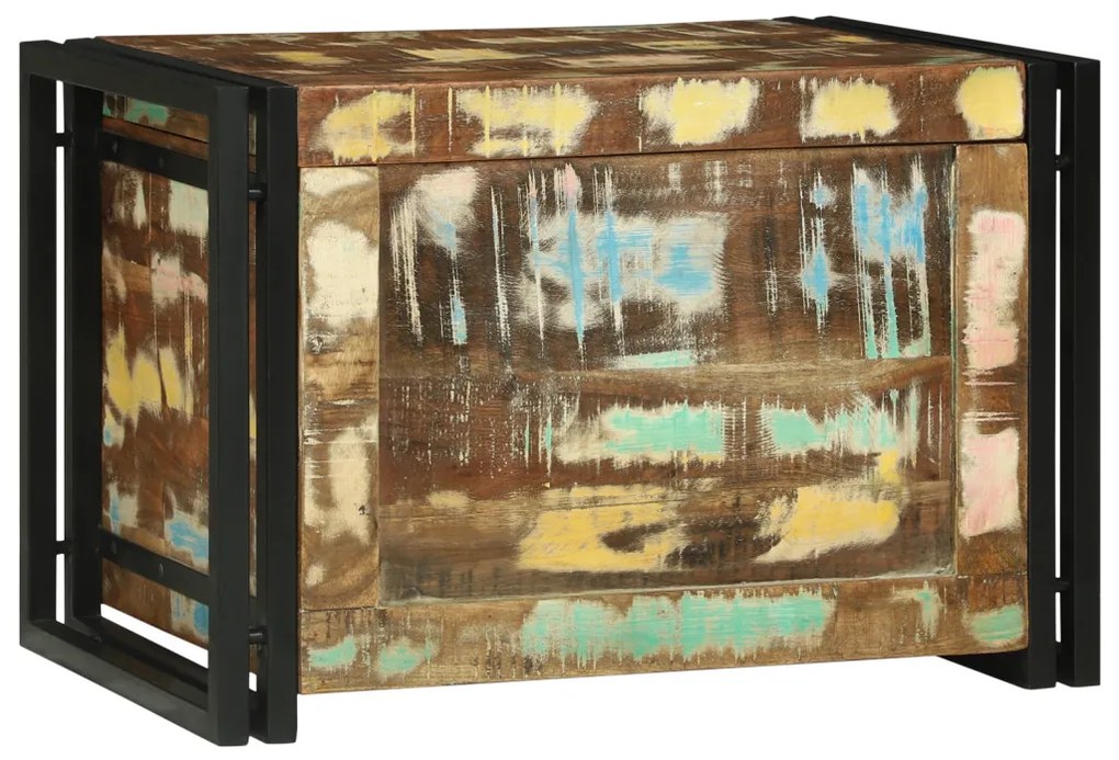 Tároló Doboz tárolóval 60 x 40 x 41 cm Újrahasznosított fa