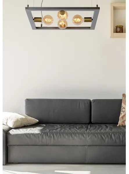 Lucide 73403/04/18 - Csillár zsinóron THOR 4xE27/60W/230V