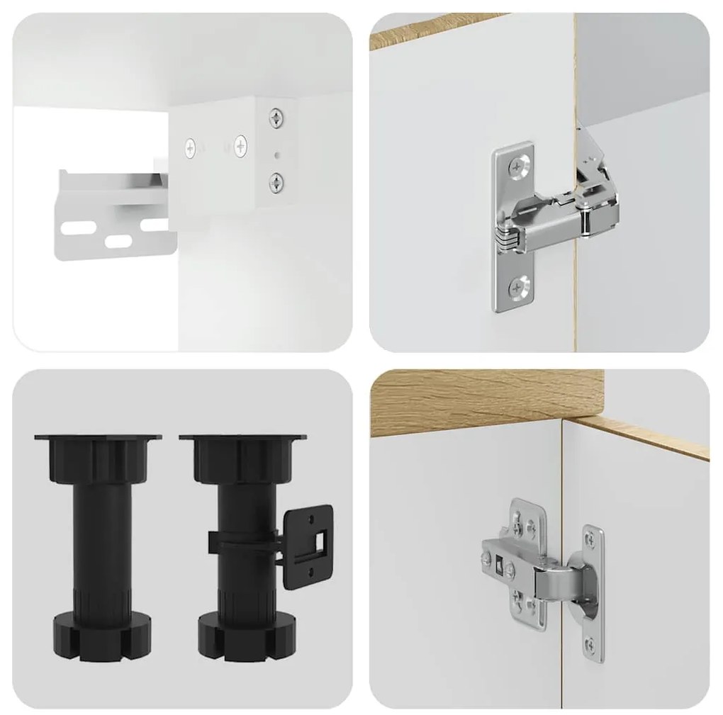 vidaXL 8 részes konyhaszekrény szett Kalmar sonoma tölgy műszaki fa