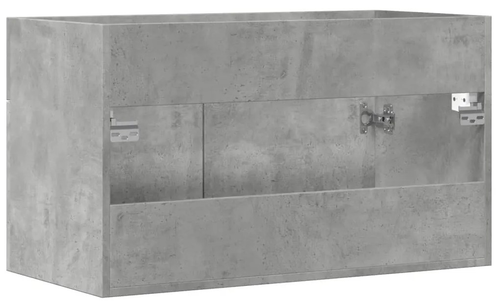 betonszürke szerelt fa mosdószekrény 80 x 38,5 x 46 cm