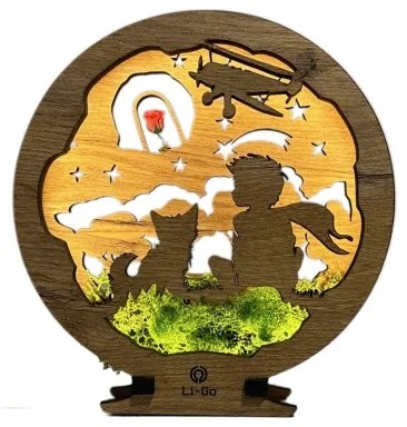 Li-Go 23634/DUB2 - Dimmelhető LED asztali dekoráció LED/12W/230V 20x22 cm tölgy