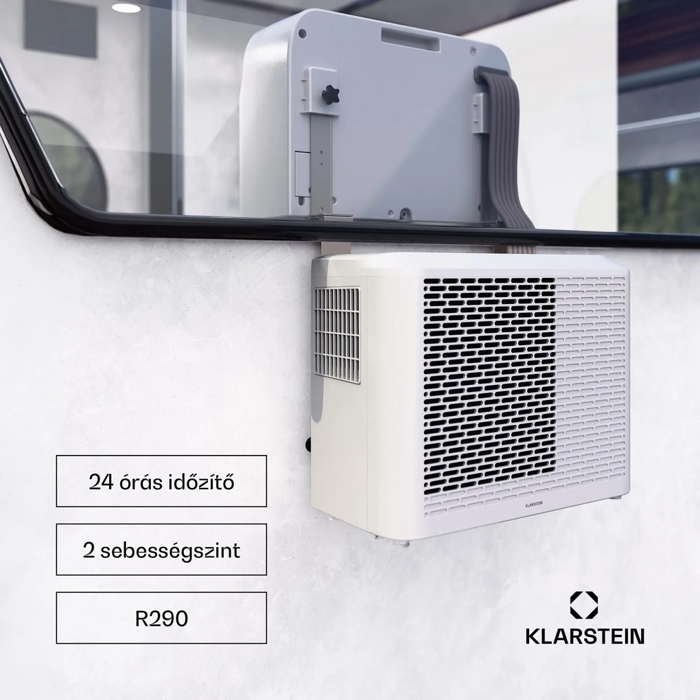 Klarstein Chillavan mobil klímaberendezés lakóautókhoz | 5000 BTU | 33 cm | 20 m² | A energiaosztály | A energiaosztály