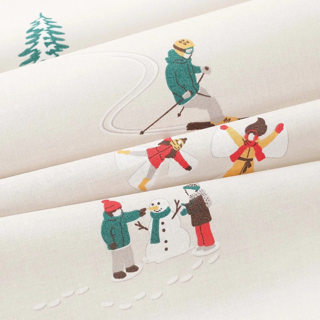 Goldea pamut drapéria - téli örömök 240x150 cm