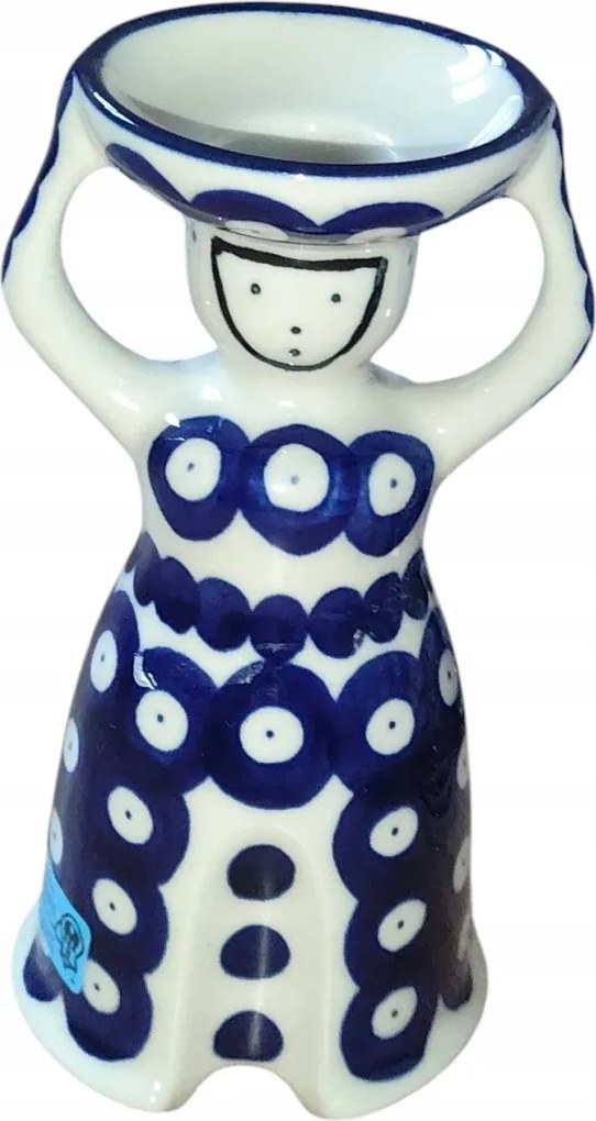 Gyertyatartó 101 14cm kerámia Bolesławiec 42