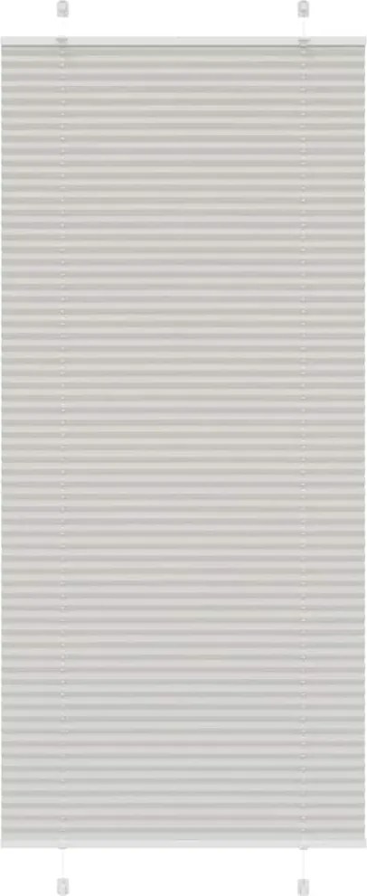 vidaXL pliszírozott redőny világosszürke 100x200 cm szövetszélesség
