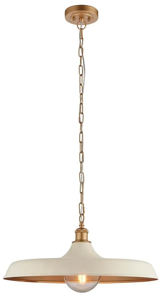 Endon 99999 - Láncos csillár SABIAN 1xE27/10W/230V krémszínű/arany