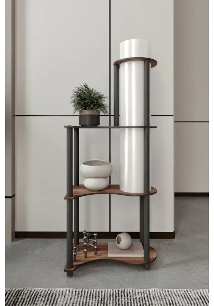 Polcos állólámpa NOTO 1xE27/40W/230V barna/fekete