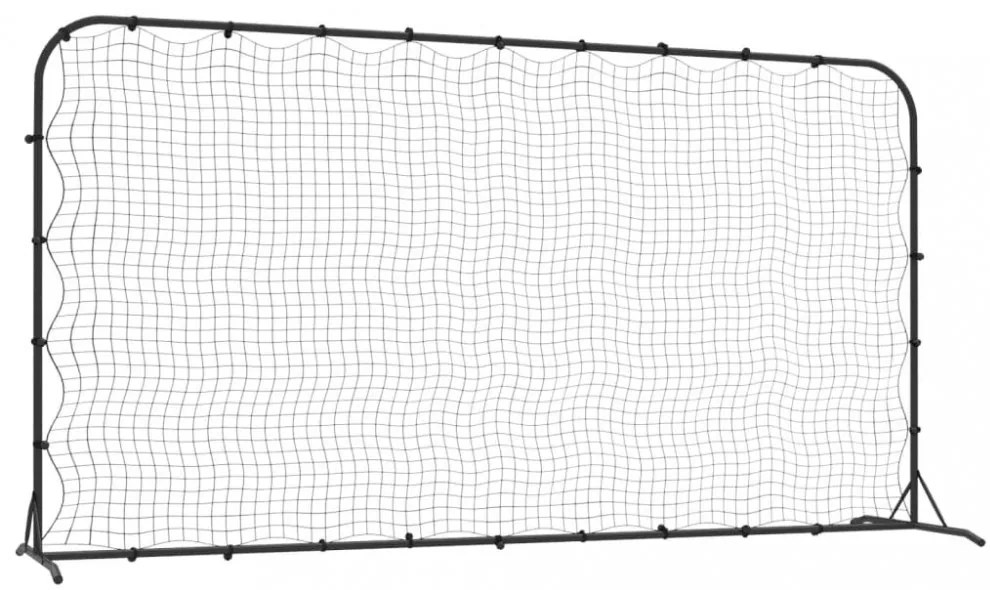 Fekete HDPE foci-visszapattanó háló 366 x 90 x 183 cm