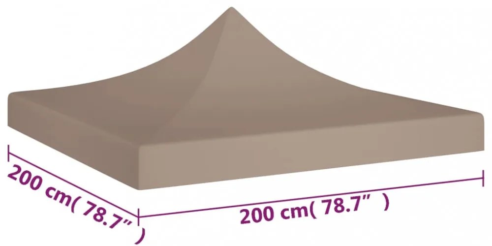 tópszínű tető partisátorhoz 2 x 2 m 270 g/m²