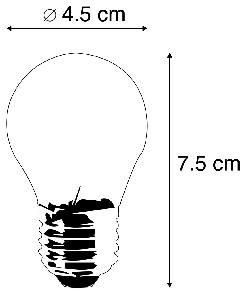 5 db-os E27 3 fokozatban szabályozható LED izzó szett P45 5W 700 lm 2700K