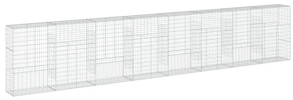 horganyzott vas gabion kosár fedéllel 800 x 50 x 150 cm
