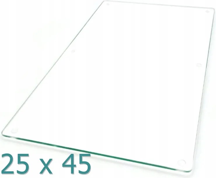 Üveg vágódeszka 25x45 átlátszó