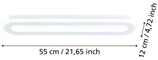 Eglo 901236 - LED Dimmelhető mennyezeti lámpa MACCHIONI LED/20W/230V fehér + + távirányító