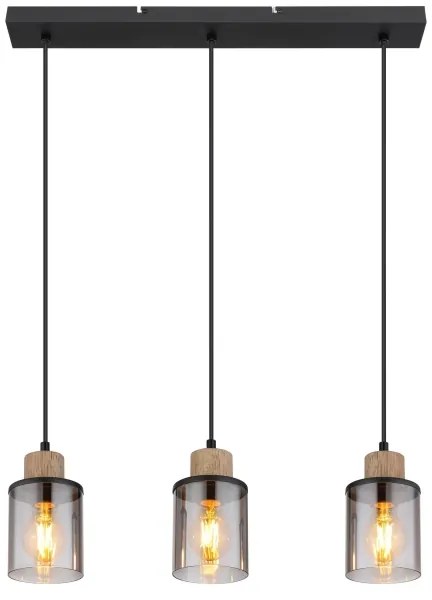 Globo 15707-3H - Csillár zsinóron REID 3xE27/15W/230V