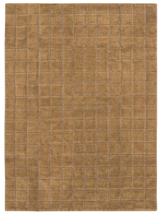 Okkersárga kézi szövésű gyapjú szőnyeg 170x240 cm Mosaic Ochre – Lorena Canals