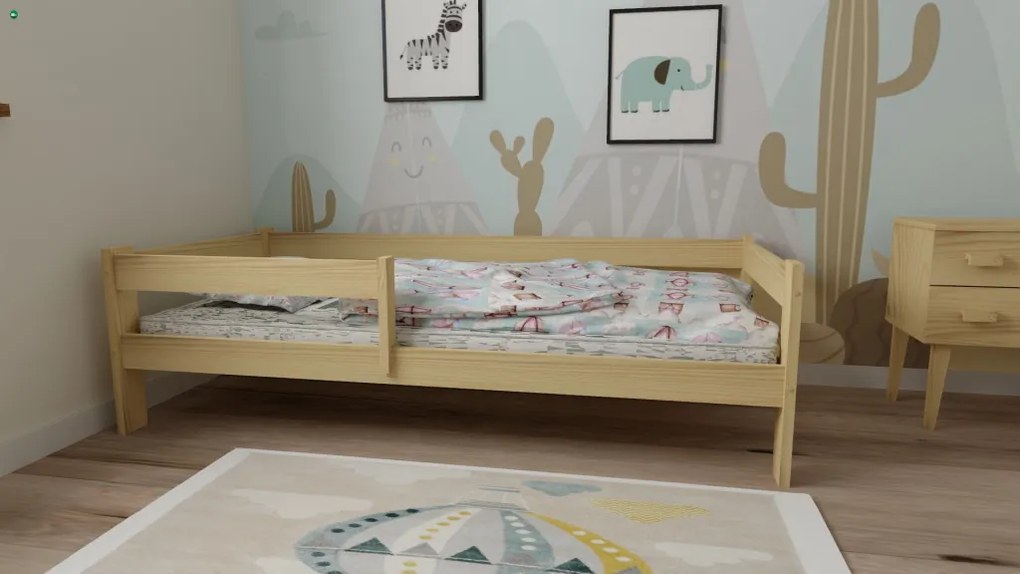 Ala fenyő gyerekágy natúr 80x160 + ajándék ágyrács