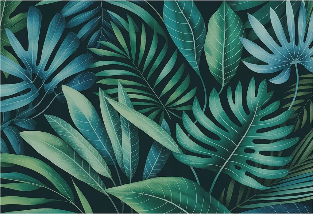 Stílusos Dekoratív Fotótapéta Trópusi levelek 152x104 Ragasztó