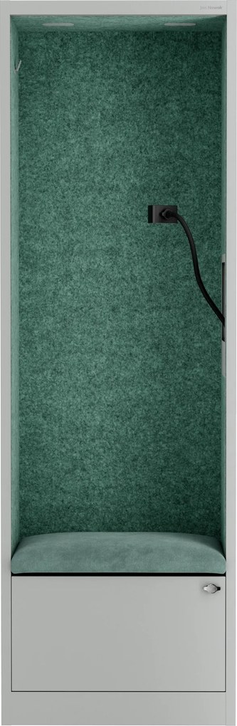 Sally 600mm korpus Szary - siedzisko Zielony