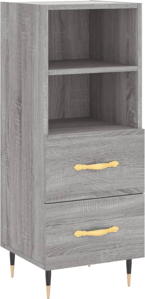 vidaXL szürke sonoma színű szerelt fa tálalószekrény 34,5 x 34 x 90 cm