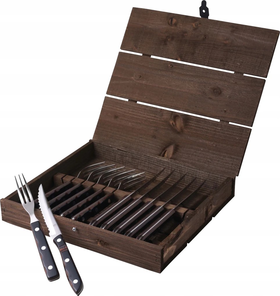 Gense Old Farmer Steak evőeszköz 12 El. Fa Barna