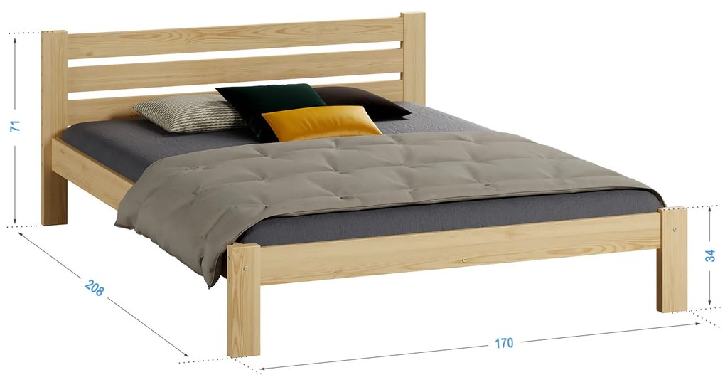 Fenyő ágy 160x200 Ajza fenyő