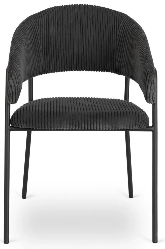 Fekete Kordbársony Étkezőszék TINKA