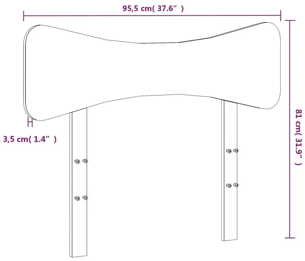 fehér tömör fenyőfa fejtámla 90 cm