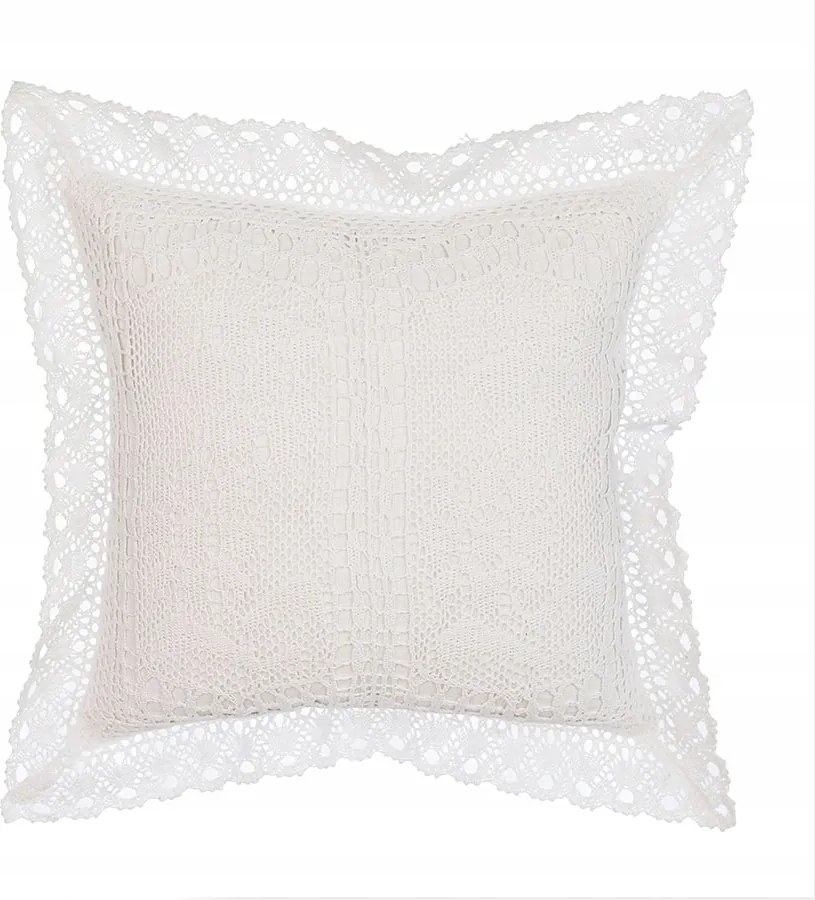 Iness Áttört párnahuzat, szélesség 40 x magasság 40cm, fehér