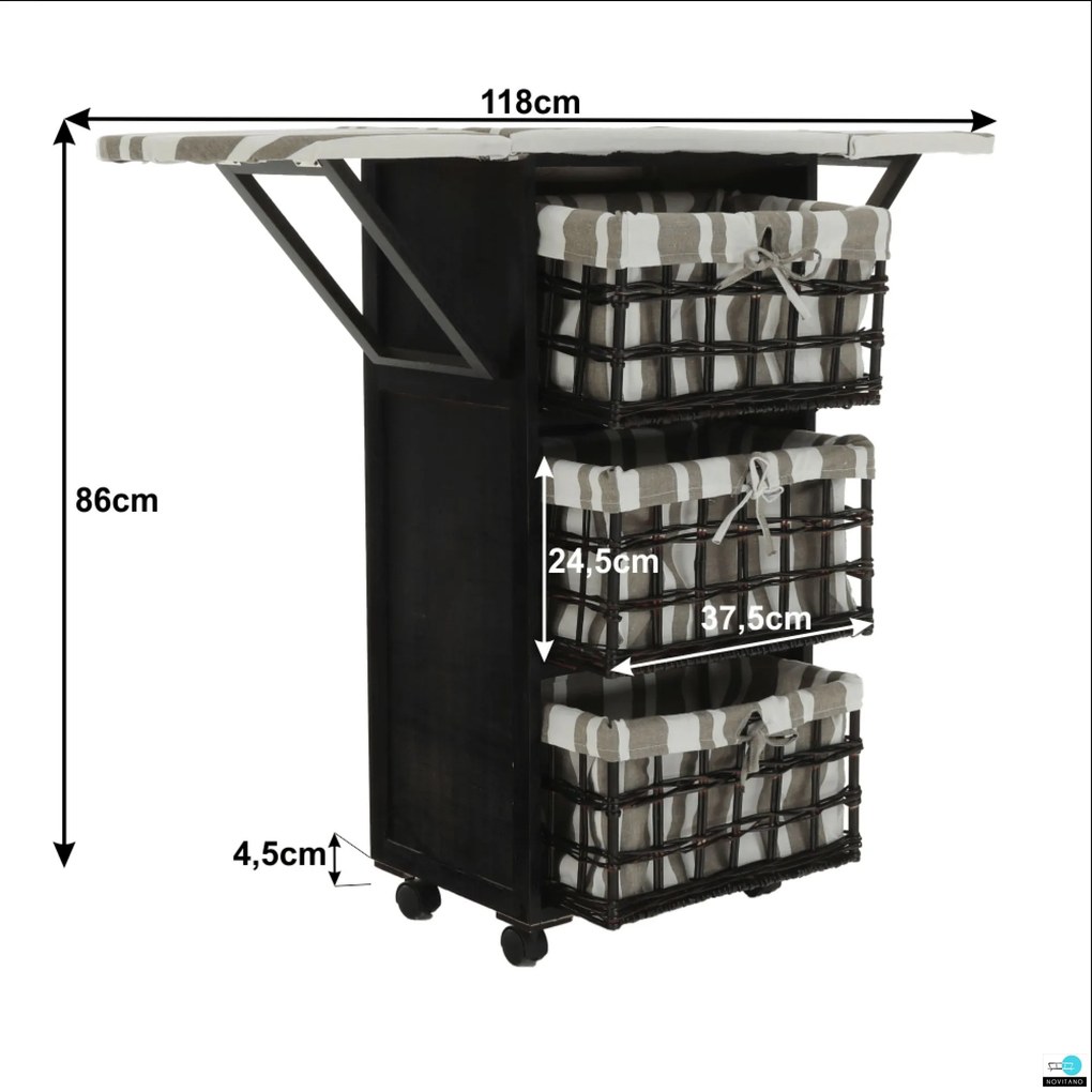 Vasalódeszka, sötétbarna, BOND 2