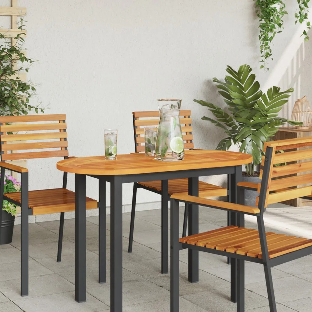 Asztallap 100x50x2.2 cm Ovális Tömör Fa Akác