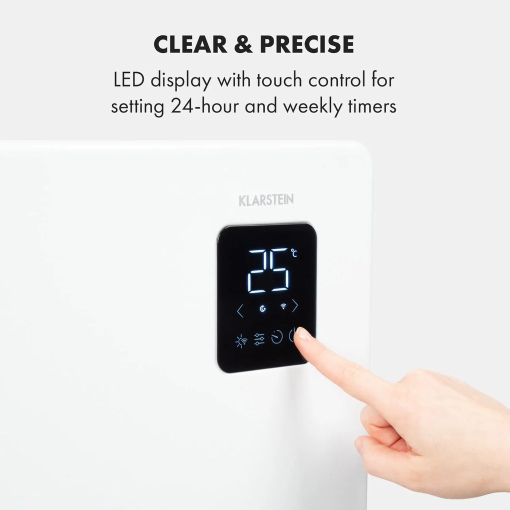 Klarstein Bansin Smart 2500, konvektor, 2500 W, vezérlés applikáción keresztül