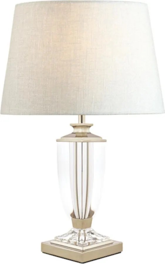 LAURA ASHLEY 3688772-Q CARSON Kristály Asztali lámpa Fehér, Polírozott nikkel B22 IP20