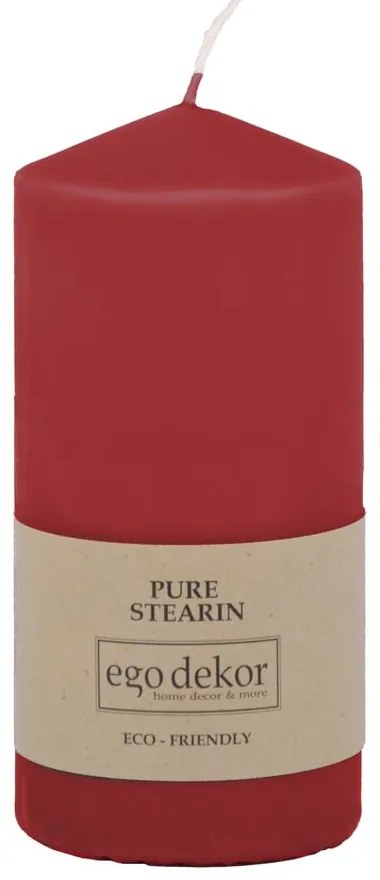 Top piros gyertya, égési idő 30 óra - Rustic candles by Ego dekor