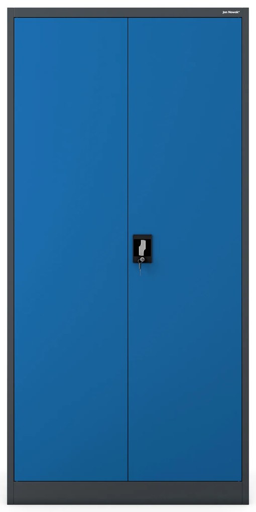 Tisztítószeres szekrény zárral DAWID 900 x 1850 x 450 mm, antracit-kék