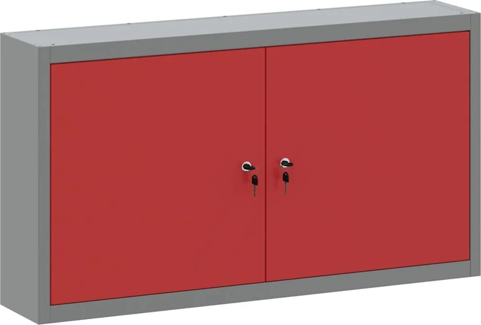 vidaXL Szerszám szekrény polcokkal Piros és Szürke 50 x 20 x 55 cm