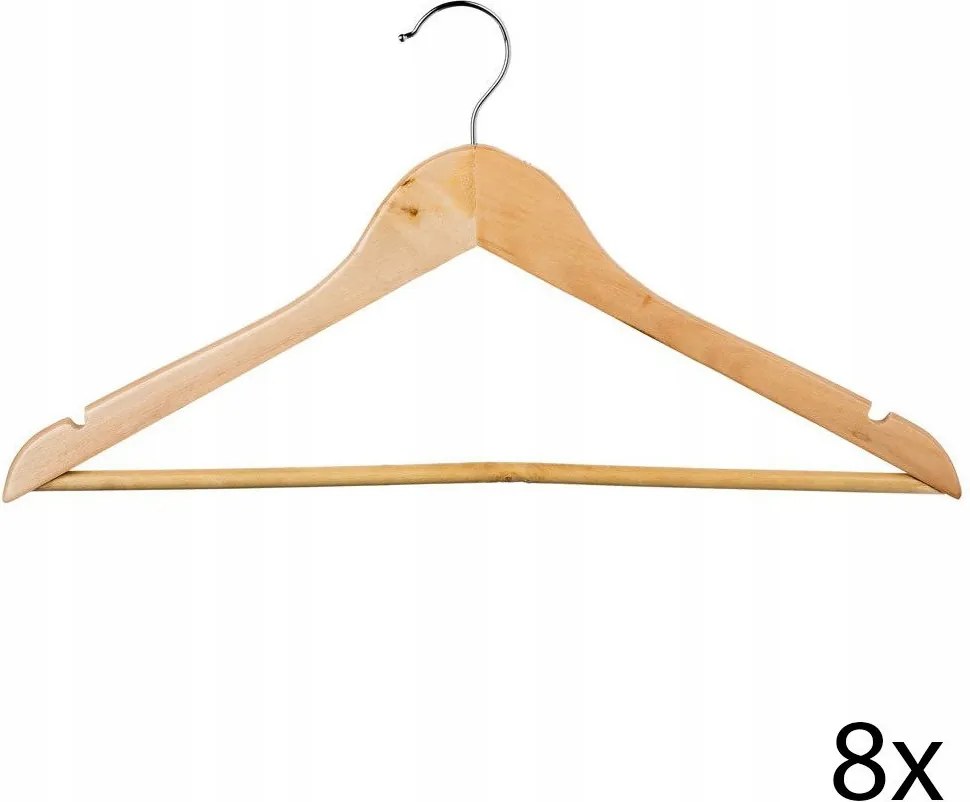 Ruhaakasztó x8 Fa Akasztó Szett