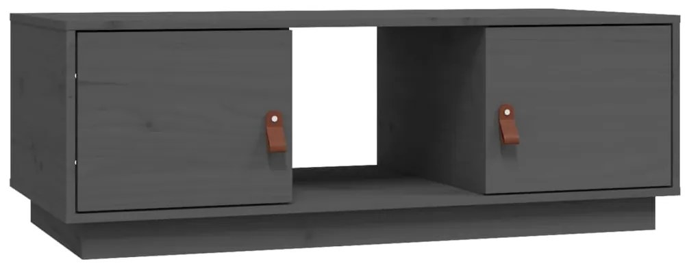 Szürke tömör fenyőfa dohányzóasztal 100 x 50 x 35 cm