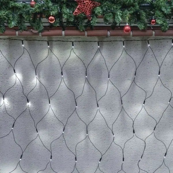 LED Karácsonyi kültéri lánc 160xLED/2x1,5m IP44 hideg fehér