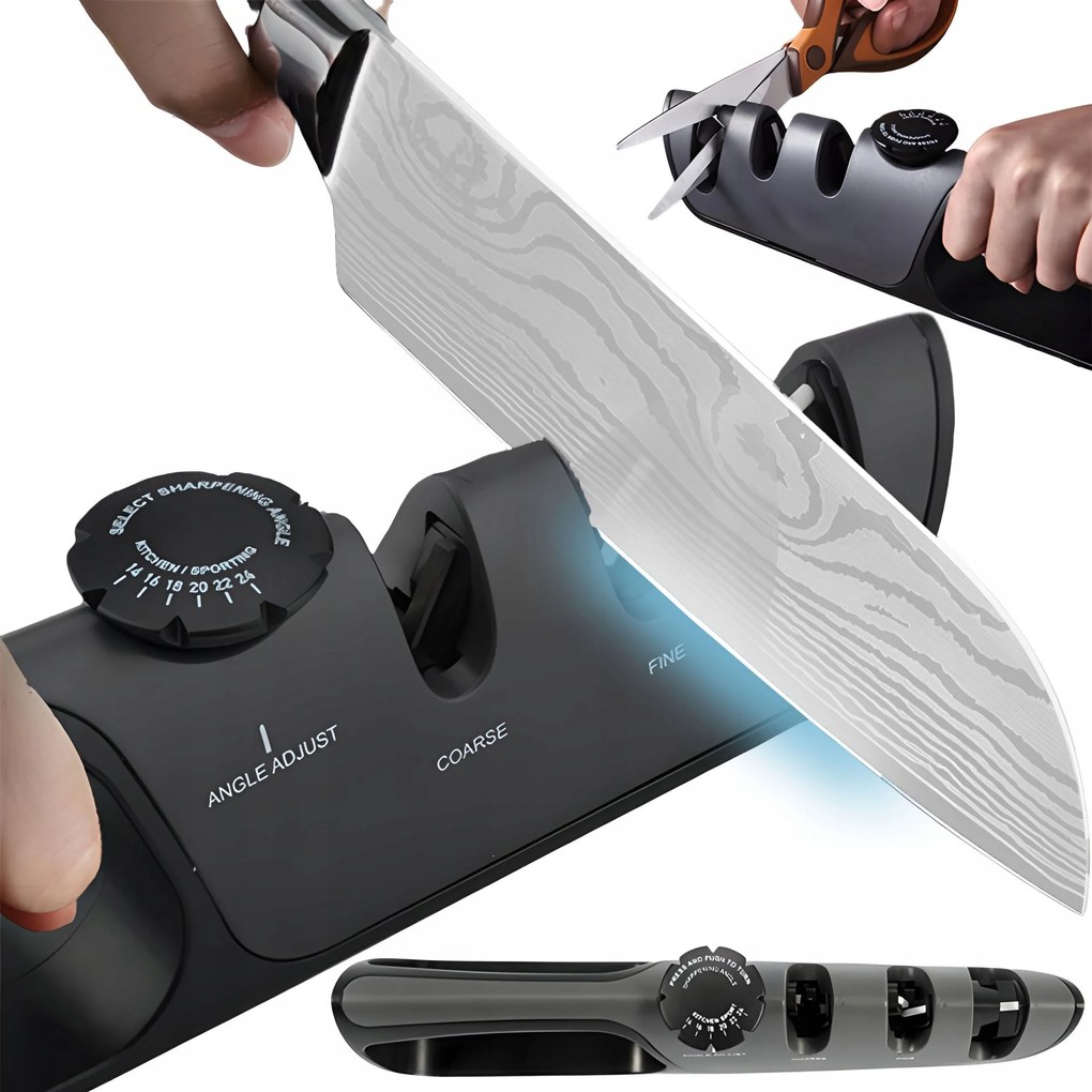 Konyhai Késélező Háromfázisú Kézi Élező 3az1ben