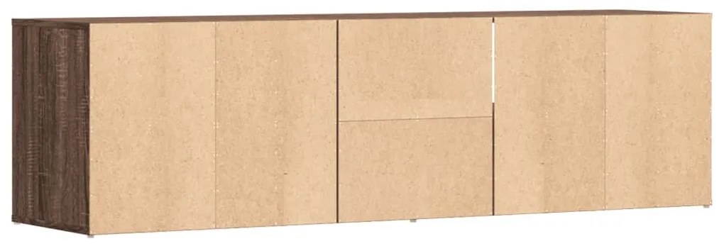 barna tölgy színű szerelt fa sarokszekrény 160 x 40 x 45 cm