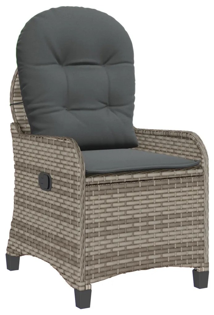 Fotel párnával Szürke Poly Rattan
