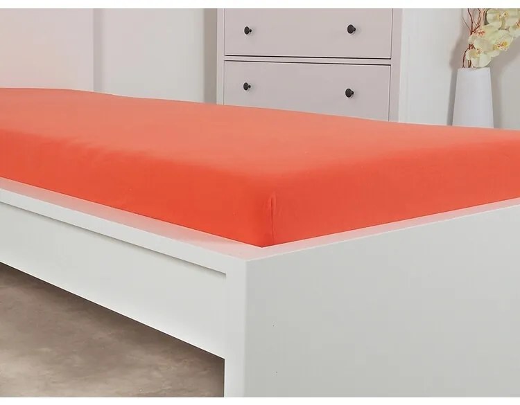 4Home Ideal jersey lepedő eperszín, 100 x 200 cm