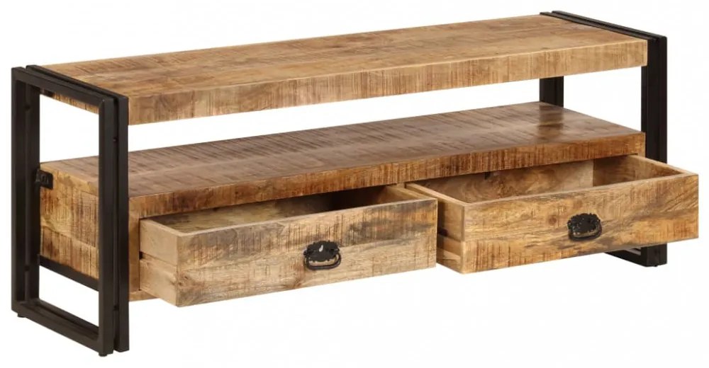 tömör mangófa TV-szekrény 120 x 35 x 45 cm