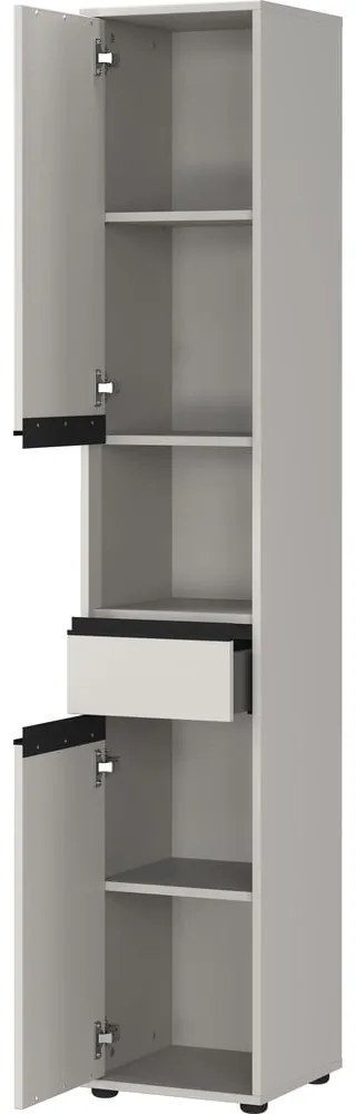 Szürke magas keskeny fürdőszoba szekrény 33x181 cm Lemont – Germania